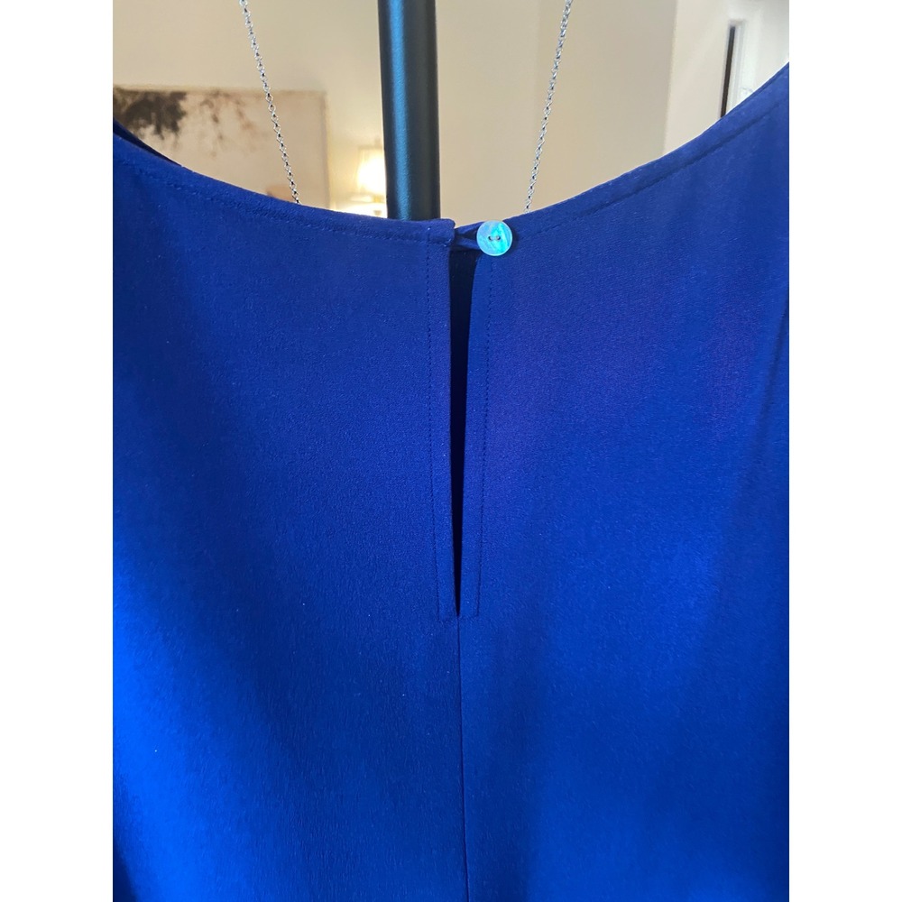 Cynthia Howie for Maggy Boutique Blue 100% Silk Sleeveless Maxi Dress Size 8 - Picture 5 of 11